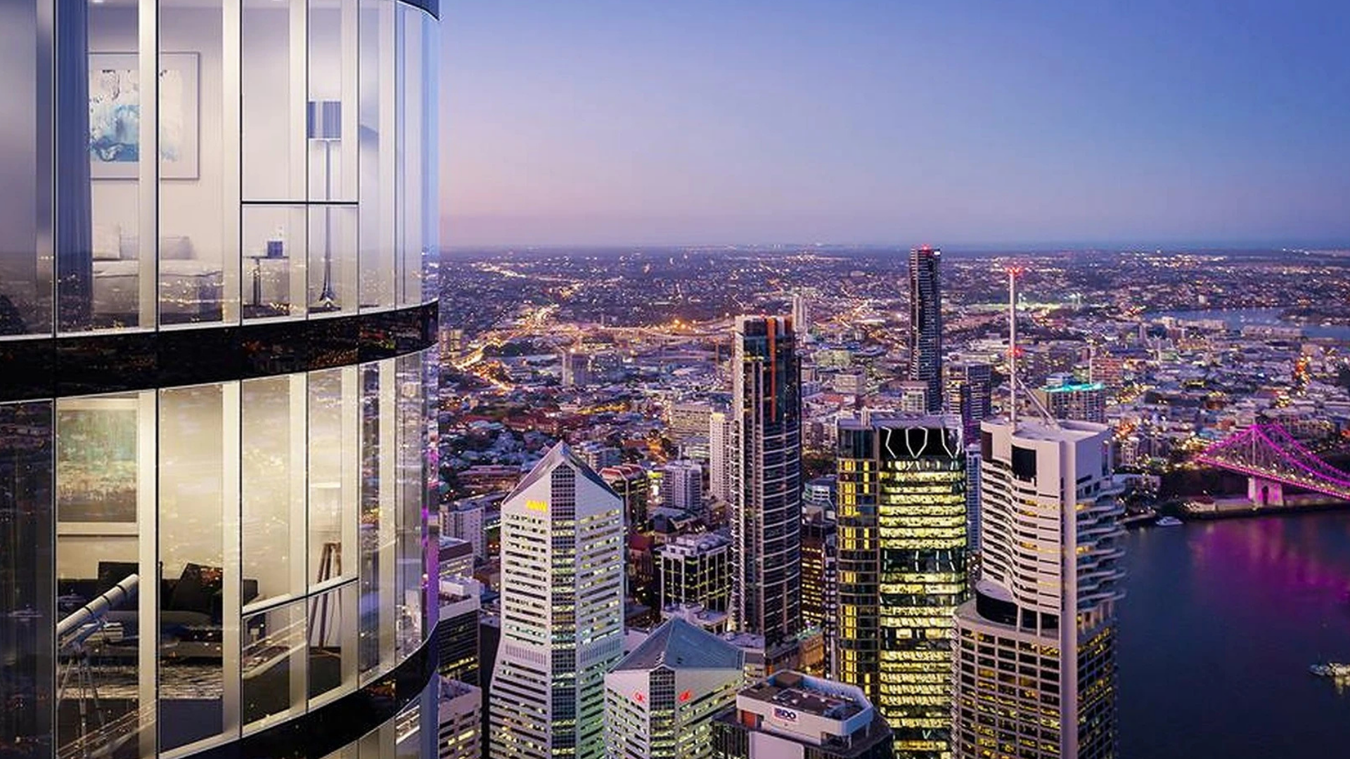 CLIXX Brisbane Skytower Apartments - Night View