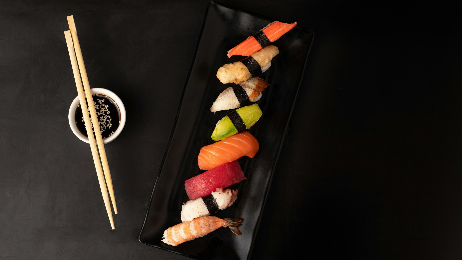Assorted sushi is always a good time in Japan. Image credit: Unsplash/Mahmoud Fawzy
