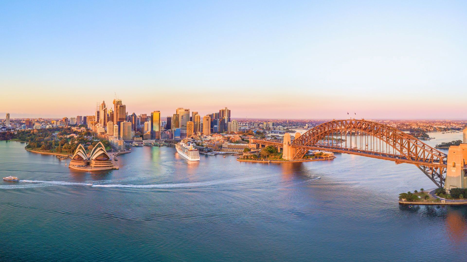 Sydney Australia Skyline Harbour Bridge Opera House Australia Sydney Skyline Sunrise 