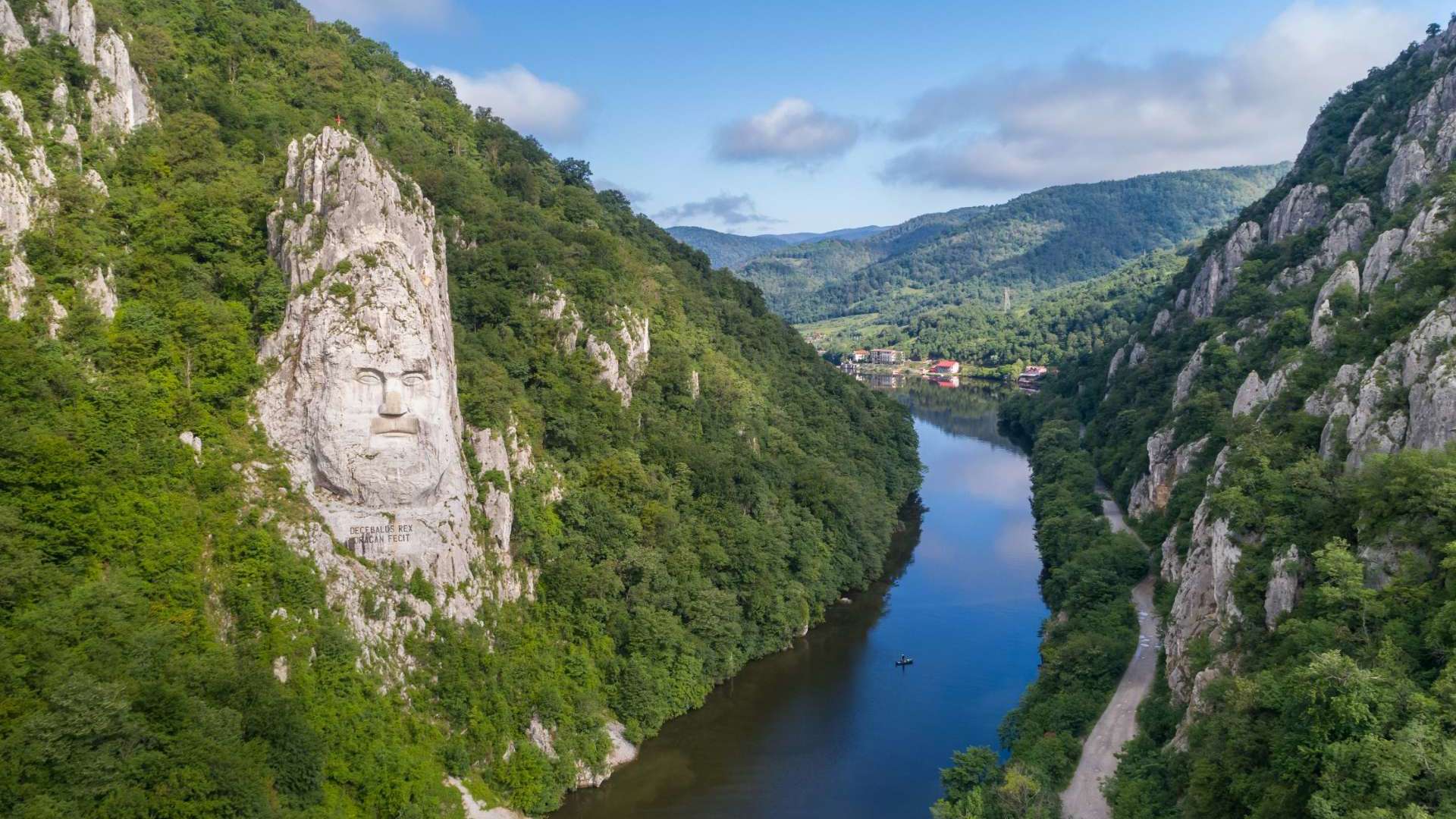 Romania Danube Gorges Decebal Head Iron Gates 