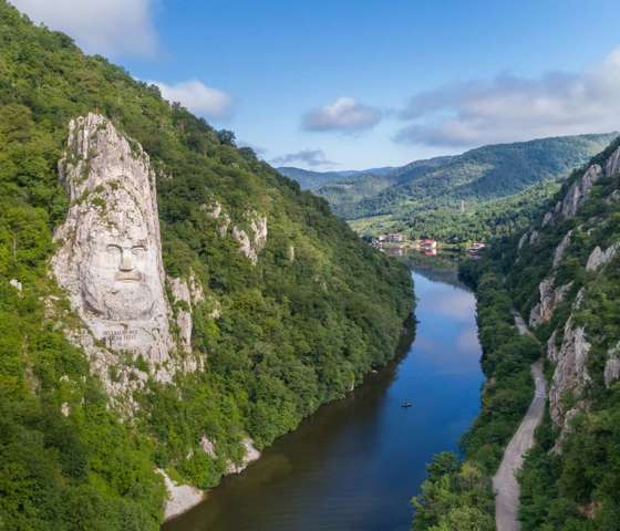 Romania Danube Gorges Decebal Head Iron Gates