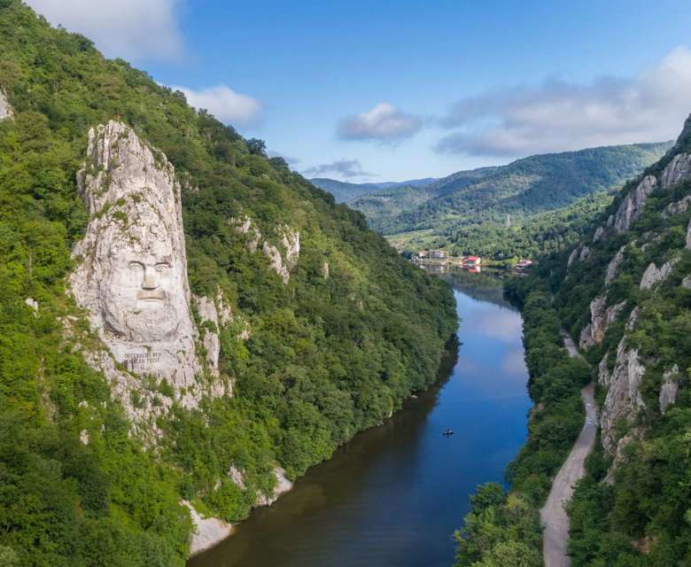 Romania Danube Gorges Decebal Head Iron Gates