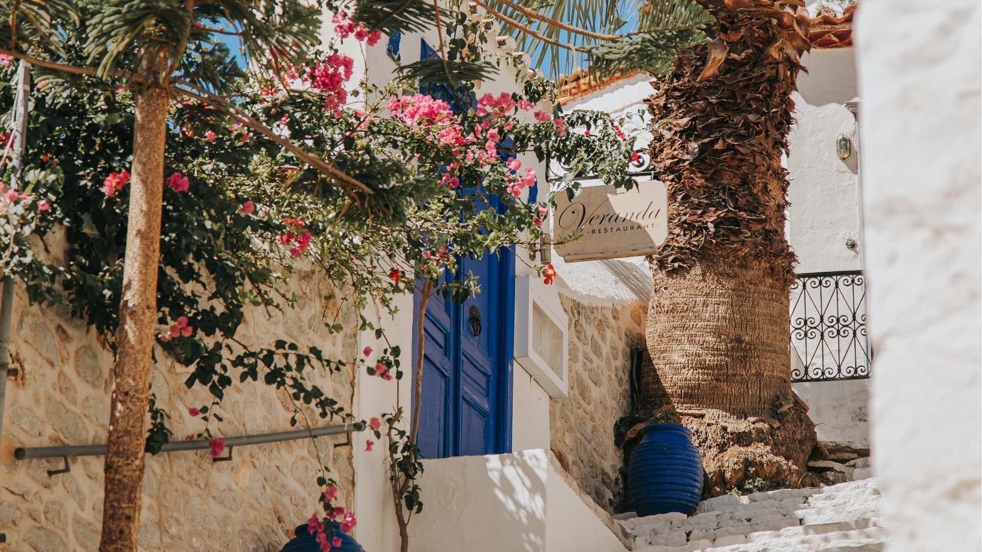 Hydra Greece Blue Door House
