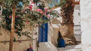 Hydra Greece Blue Door House