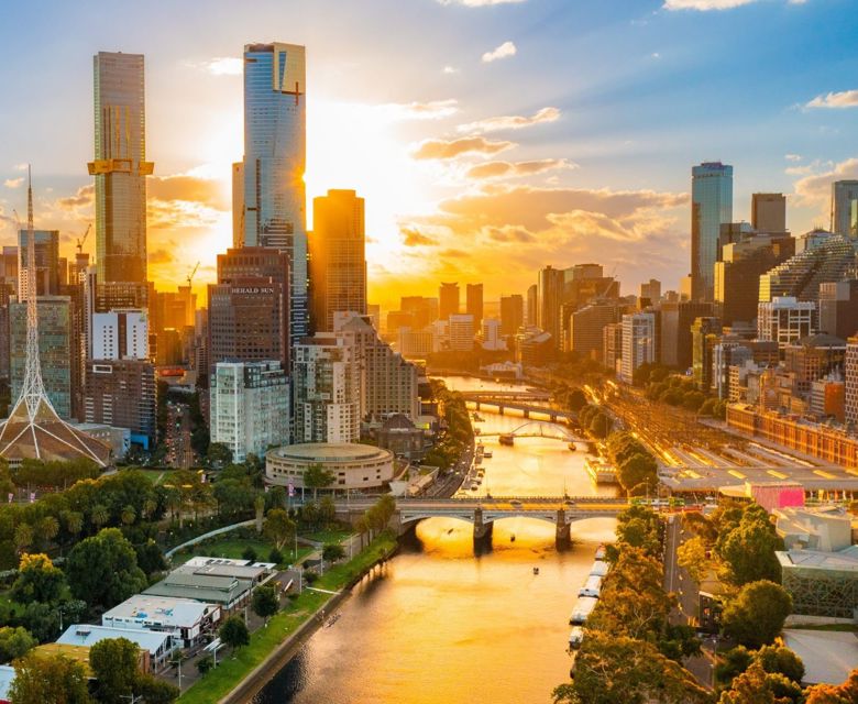 Melbourne City sunset