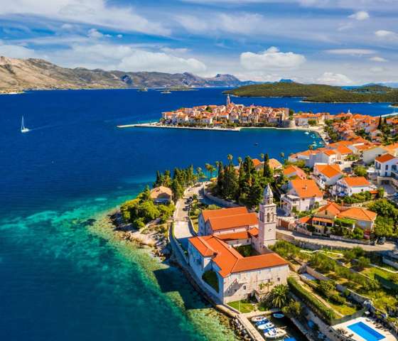 Croatia Korcula Island Town Vela Lake