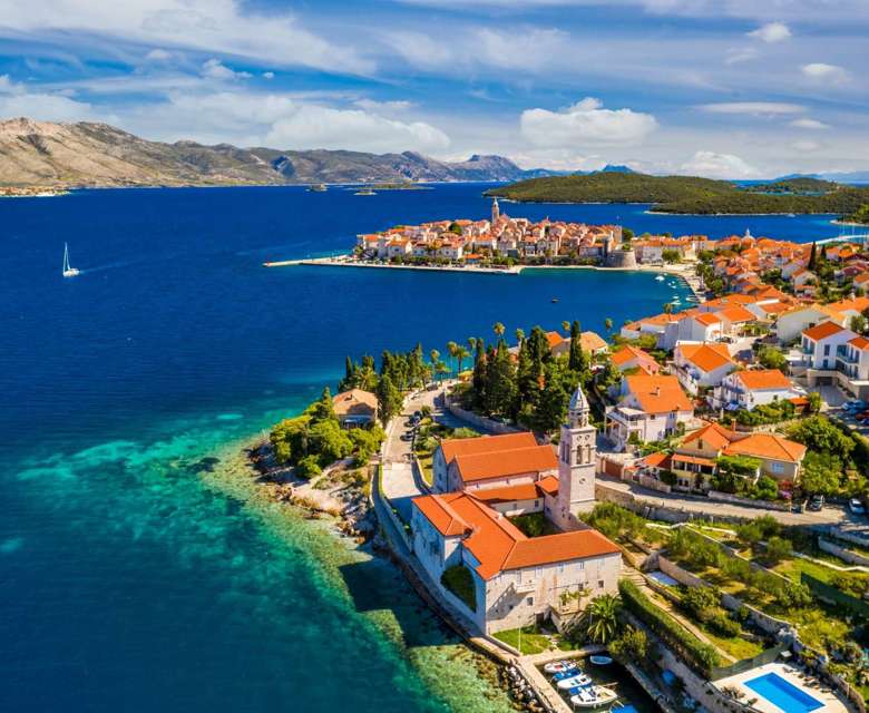 Croatia Korcula Island Town Vela Lake