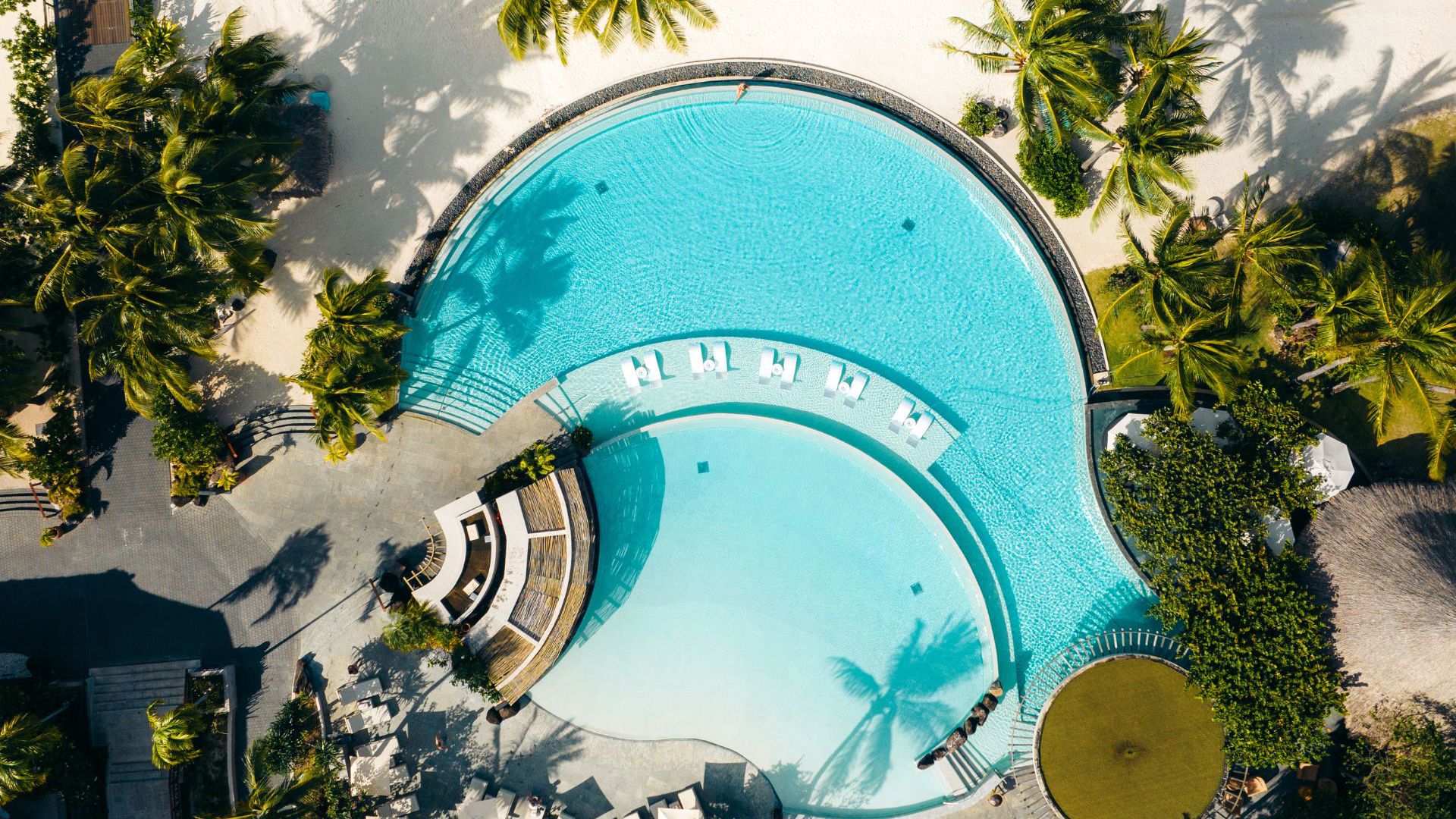 Conrad Bora Bora Nui - pool aerial view