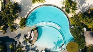 Conrad Bora Bora Nui - pool aerial view