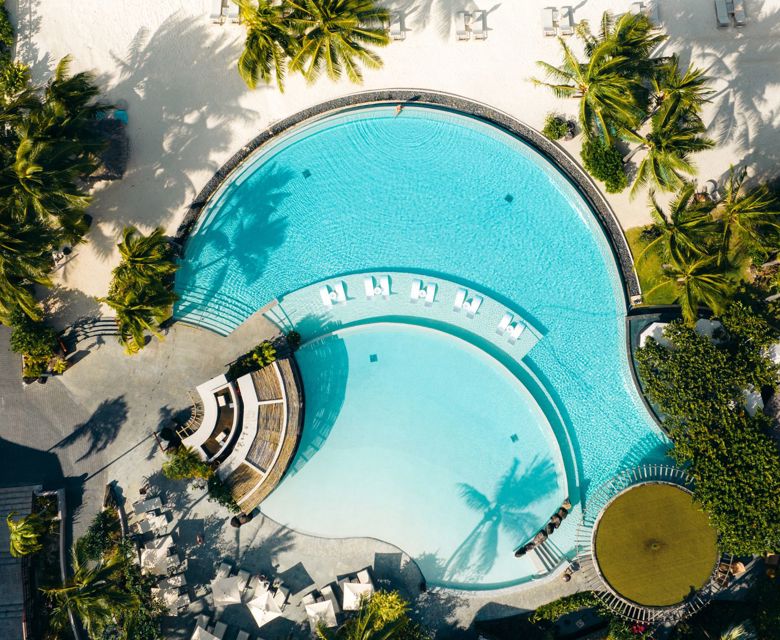 Conrad Bora Bora Nui - pool aerial view