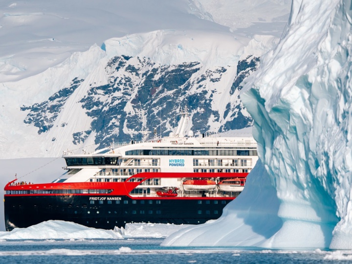 MS Fridtjof Nansen In Wilhelmina Bay, Antarctica