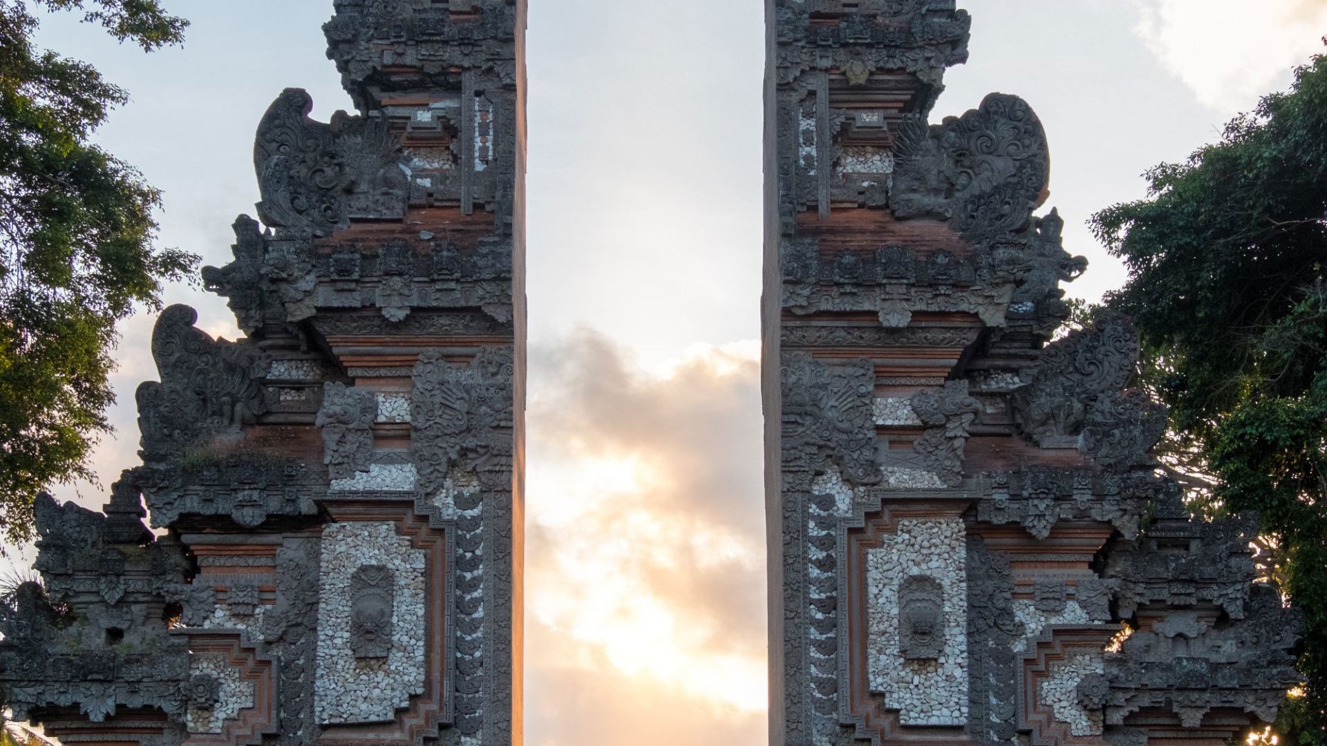 Intricate carvings on a temple in Bali. Image Credit: Getty