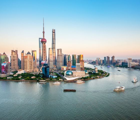 Ariel view of Shanghai City