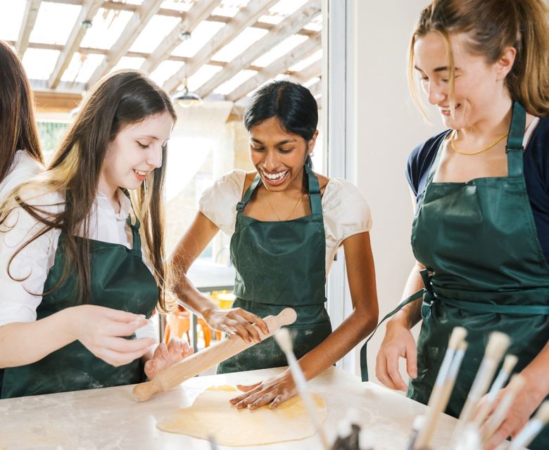 Friends Doing Cooking Class