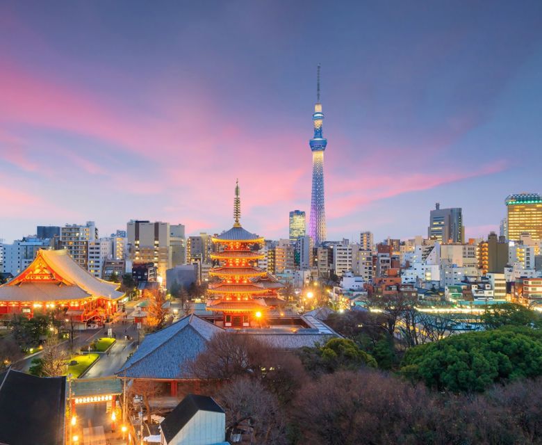 Pink Skyline Asia Japan Tokyo Skyline Sunset 