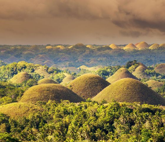 View of Chocolate Hills in the Philippines