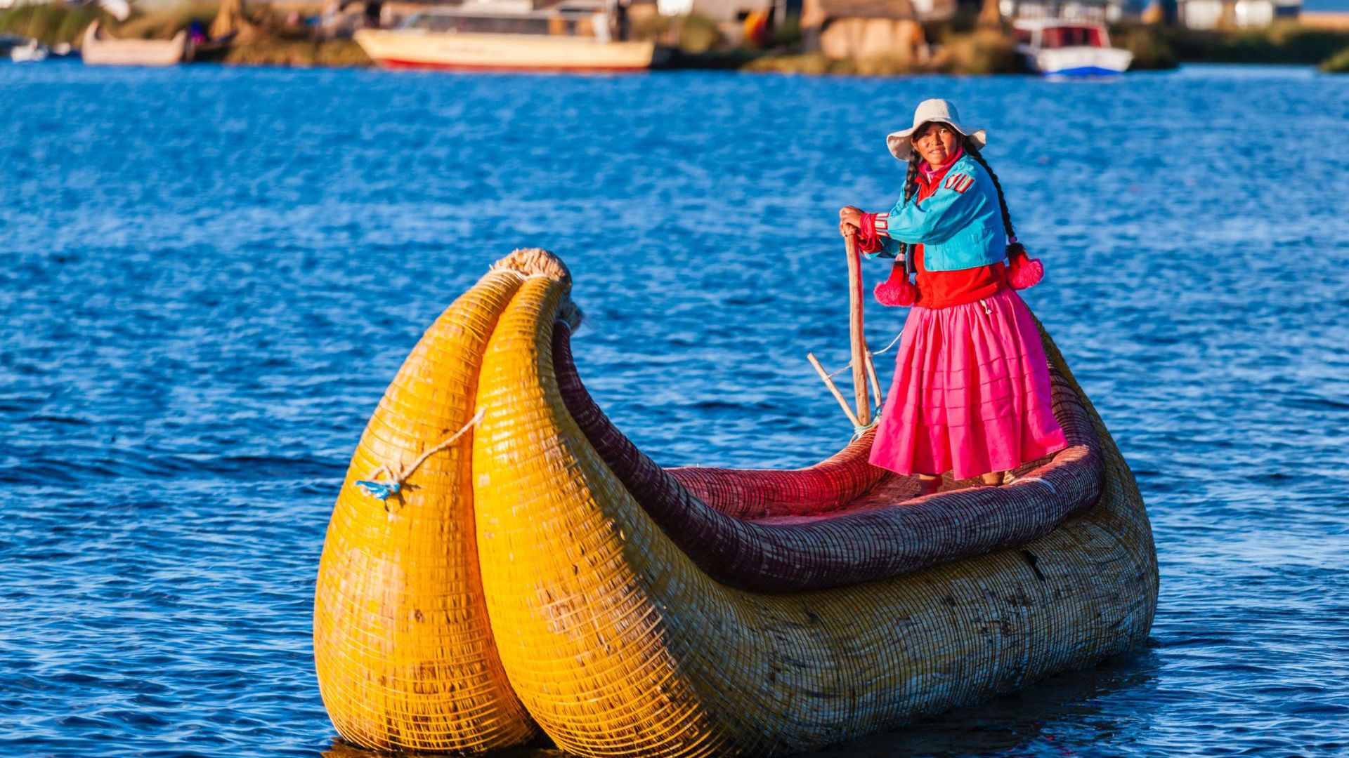 The Uros Islands in Peru. Image Credit: Getty