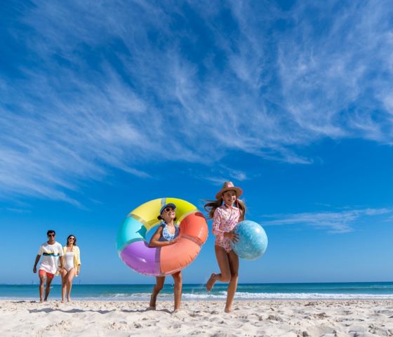 Kids on the beach in the Gold Coast