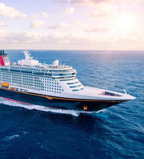 Disney Dream at sea - aerial shot