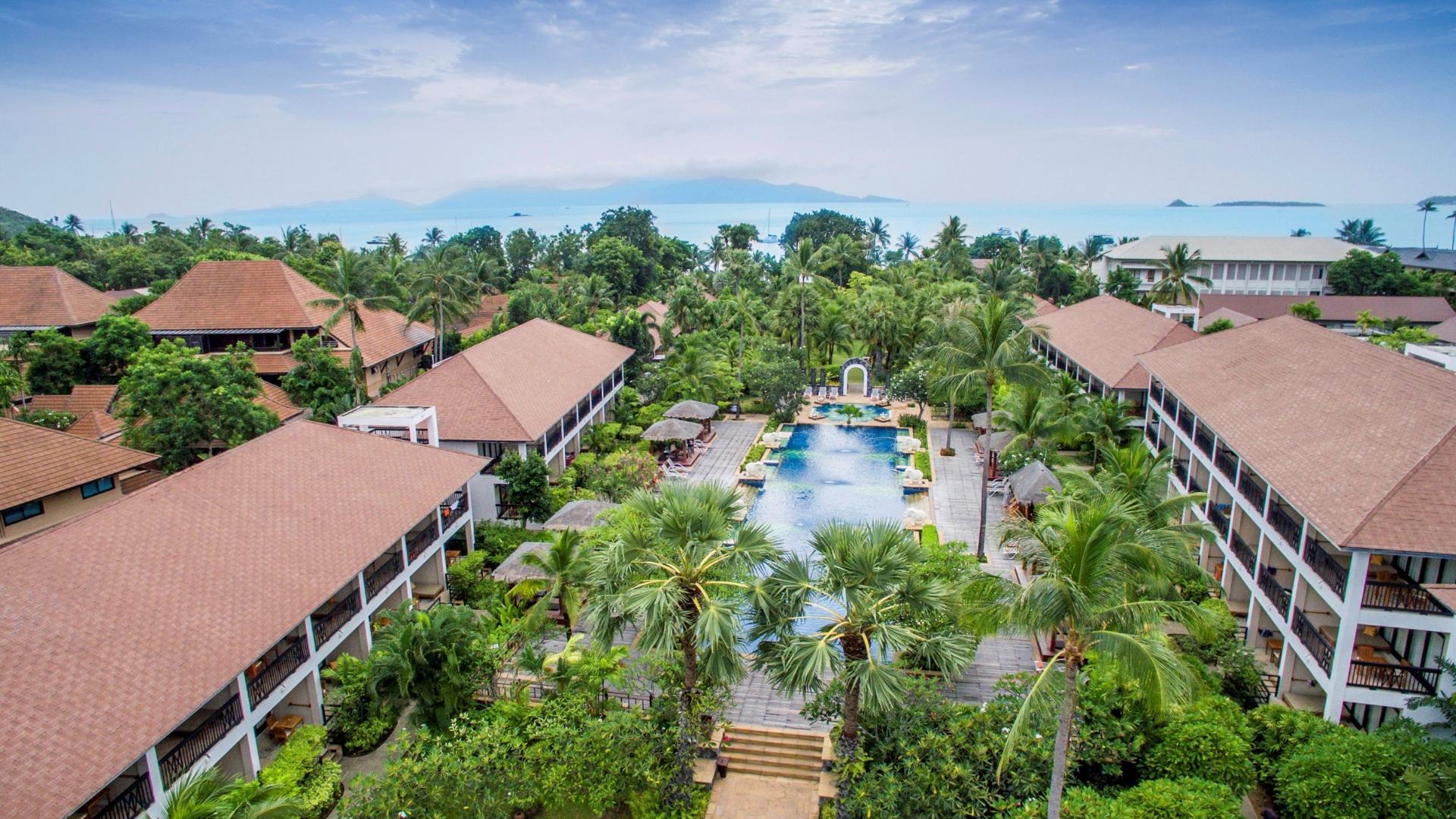 Bandara Spa Resort & Pool Villas, Samui - Aerial View