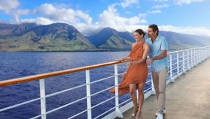 Couple on Deck in Hawaii Coastlines
