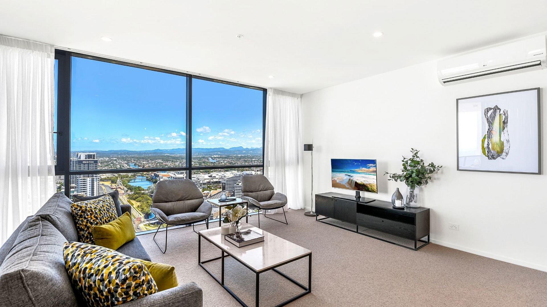 Qube Two Bedroom Apartment Lounge 