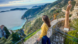 A Girl In Eze, France