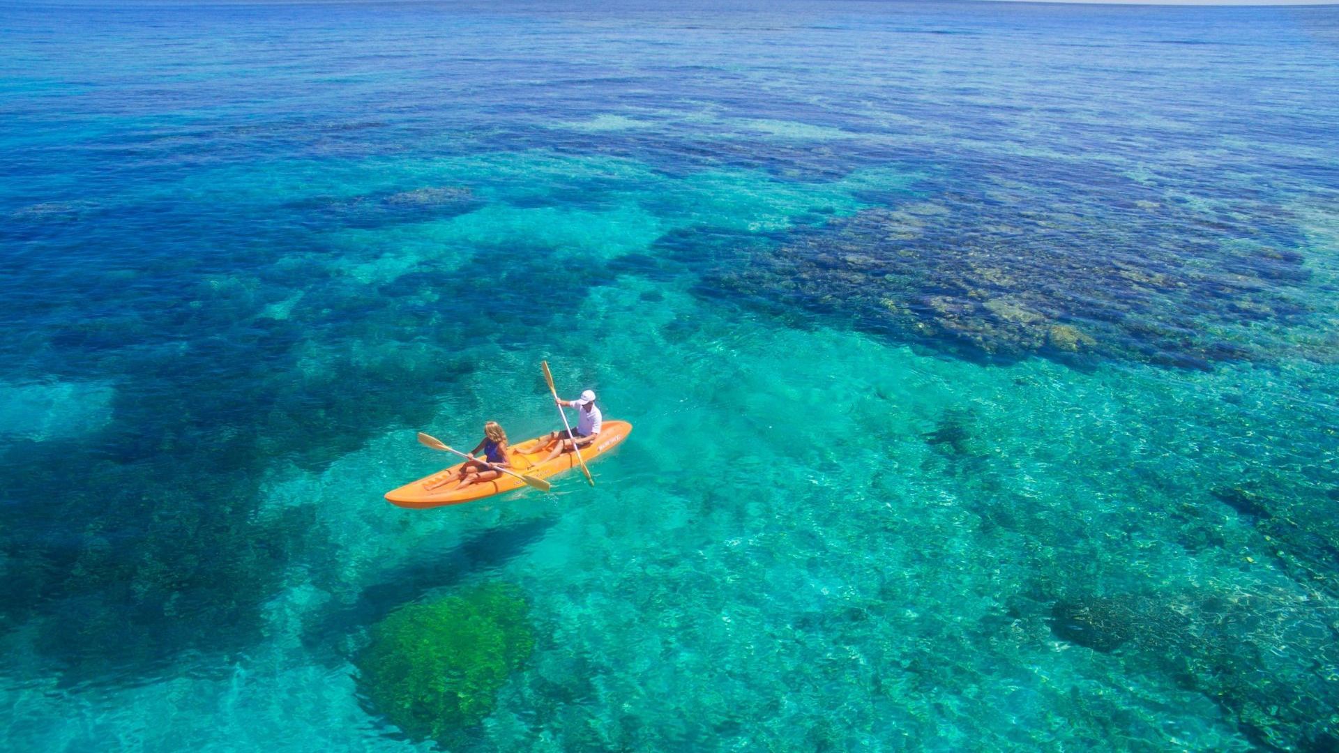 Kayaking off Vomo island
