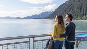 2 people at Seward Alaska Sealife Center