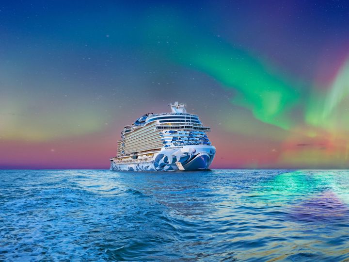  NCL Prima Iceland Northern Lights Vertical