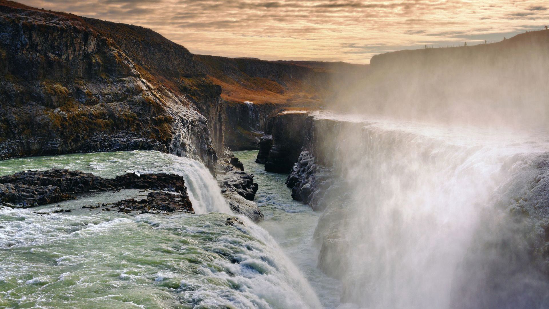 Iceland Gulfoss Waterfall