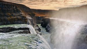 Iceland Gulfoss Waterfall