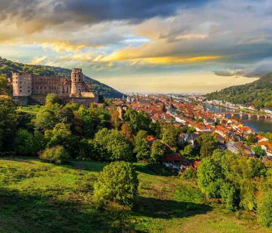 View Of The Medieval Heidelberg Castle Complex Heidelberg, Germany