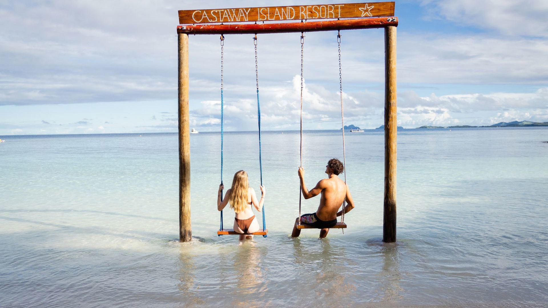 Castaway Island Fiji - beach swing