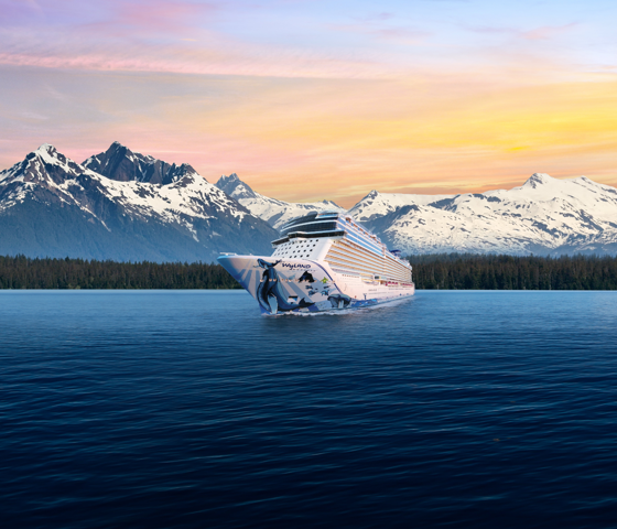 Norwegian Cruise Line NCL Bliss Aerial Alaska