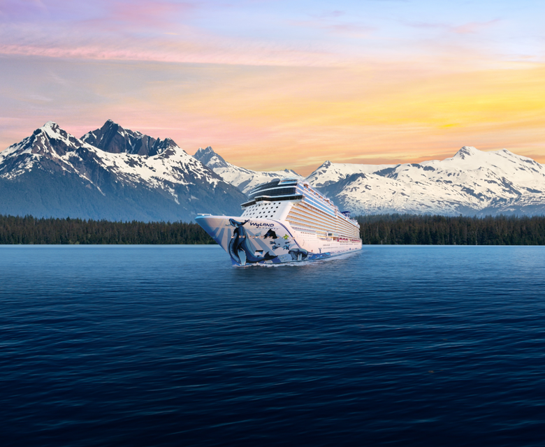 Norwegian Cruise Line NCL Bliss Aerial Alaska