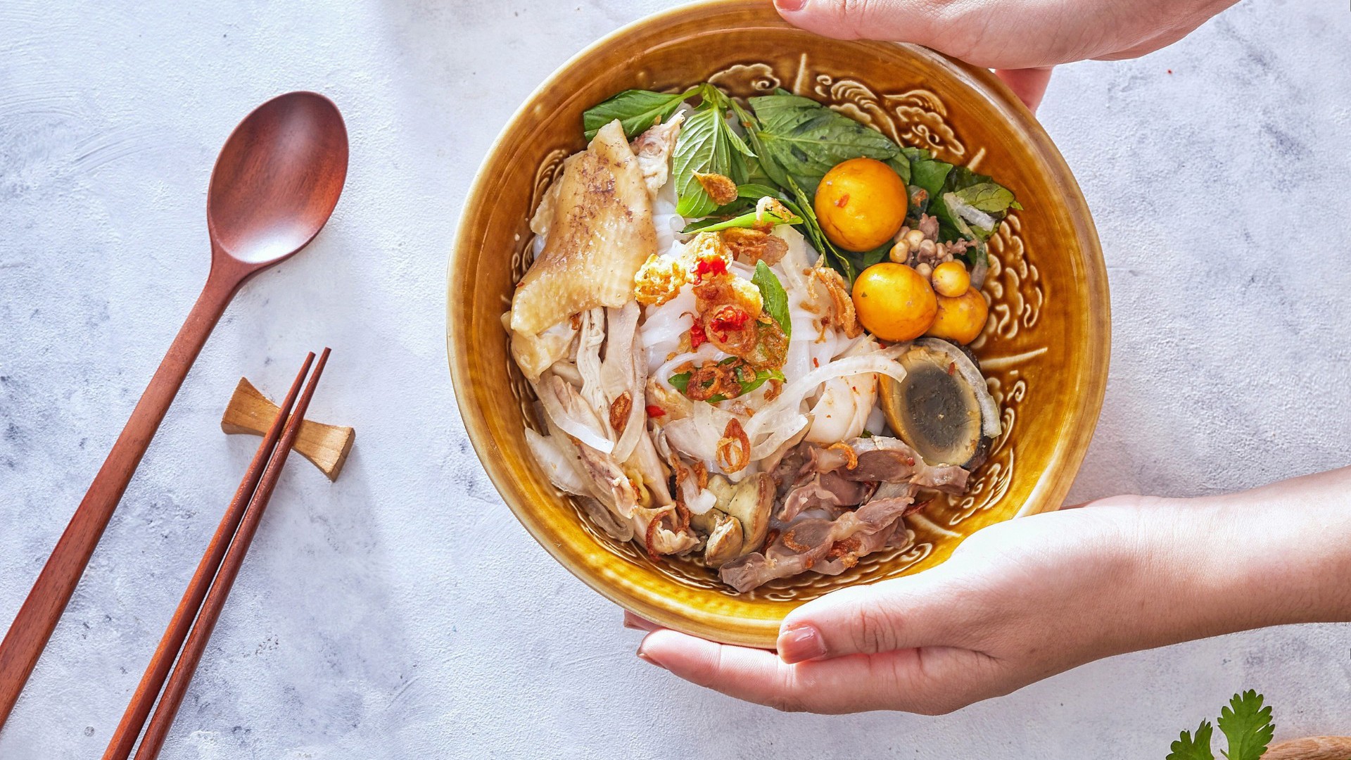 A bowl of Vietnamese food - Image credit: Unsplash/Thoa Ngo