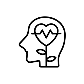 Head with Heart Plant Icon