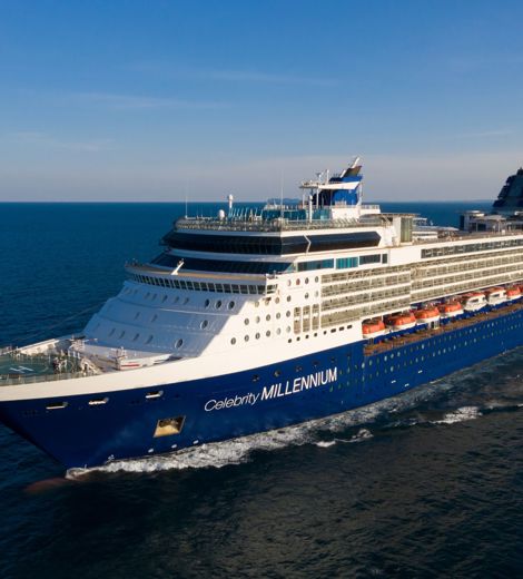 Ariel view of Celebrity Millennium 