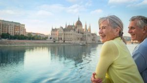 Uniworld - Couple in Sunset Sundeck in Europe