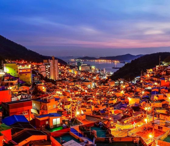 Lights Of Gamcheon Culture Village - Busan, South Korea