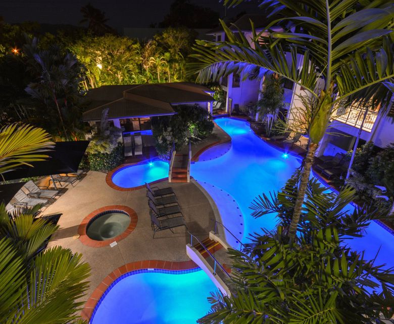 Meridian Port Douglas - pool at night