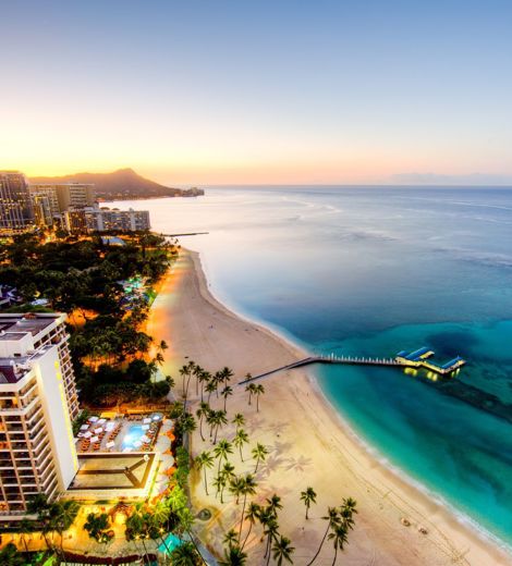Hawaii Waikiki Beach Sunrise
