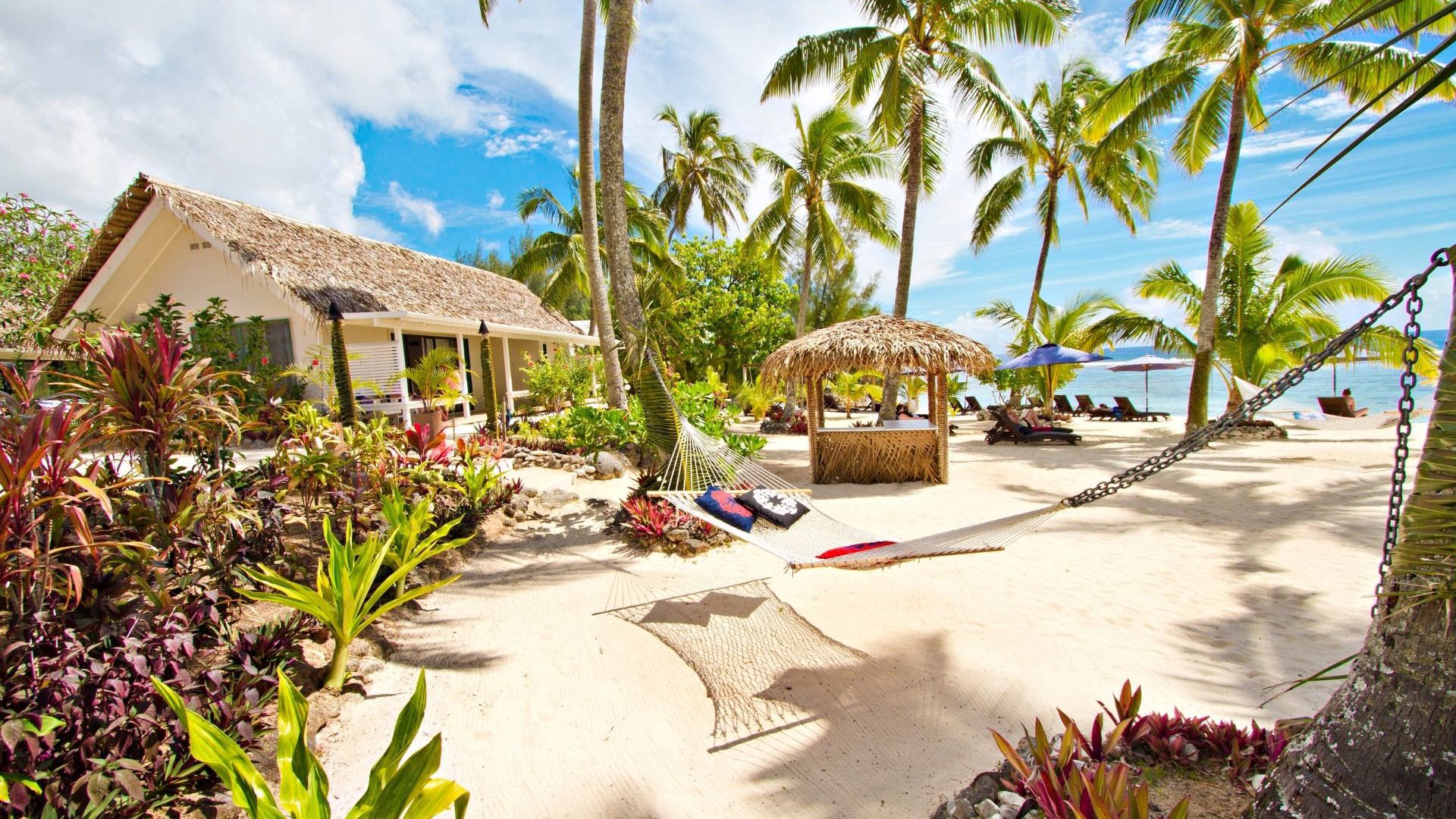 Manuia beach resort grounds, Rarotonga