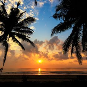 Beach in Thailand at sunset