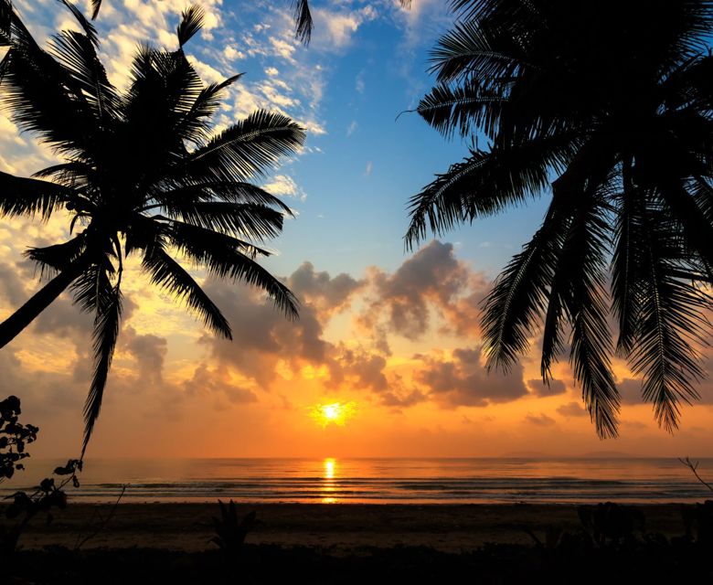 Beach in Thailand at sunset