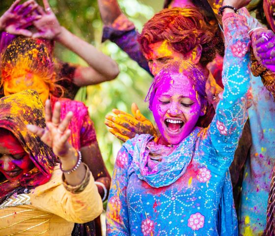 Woman at the Holi Festival 