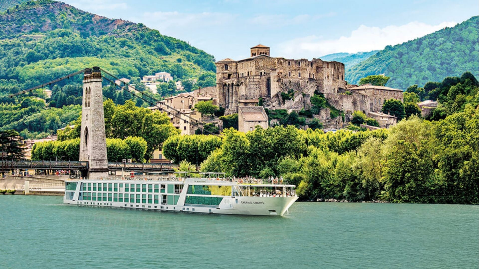 Scenic river cruise in France