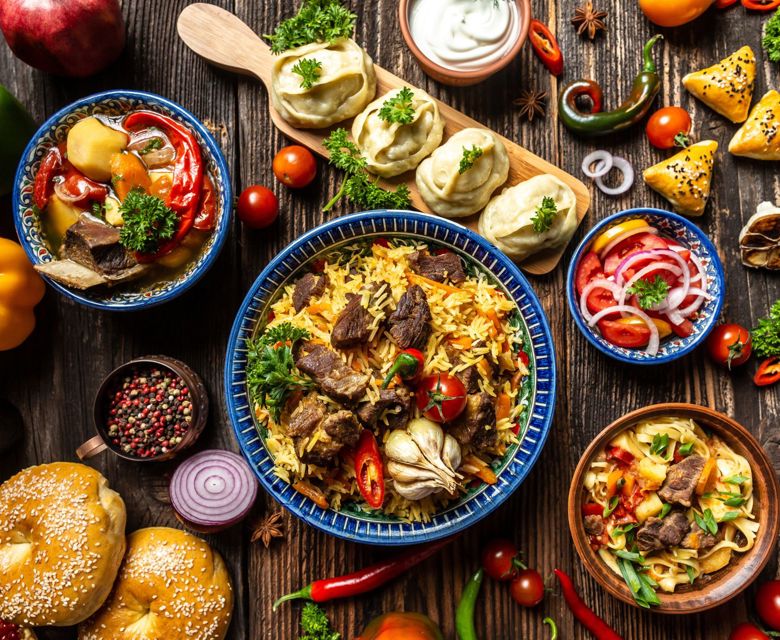 Uzbek and Central Asia Cuisine Concept Total Holiday Options