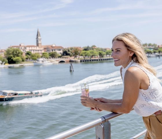 Uniworld Sundeck cruising Venice